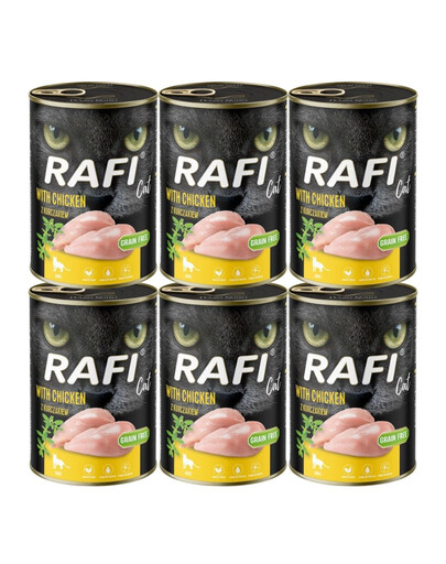 RAFI Cat Adult s kuřetem 6x400 g konzervy pro kočky