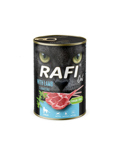 RAFI Cat Adult s jehněčím 400 g konzerva pro kastrované kočky