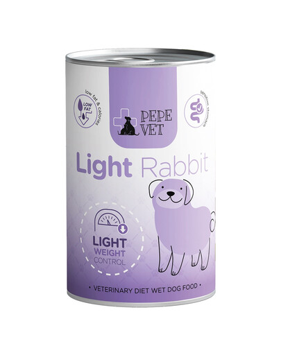PAKA ZWIERZAKA PEPE Vet Light Rabbit 400 g konzerva pro psy podporující redukci nadváhy