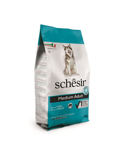 SCHESIR Original Medium Adult Ryby 12 kg granule pro dospělé psy středních plemen