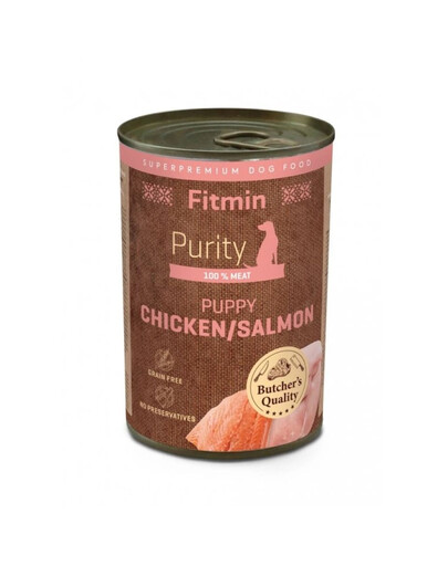 FITMIN Purity Puppy Chicken with Salmon 400 g kuřecí s lososem, mokré krmivo pro štěňata