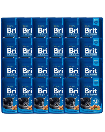Premium Kitten kurczak dla kociąt saszetka 24 x 100 g