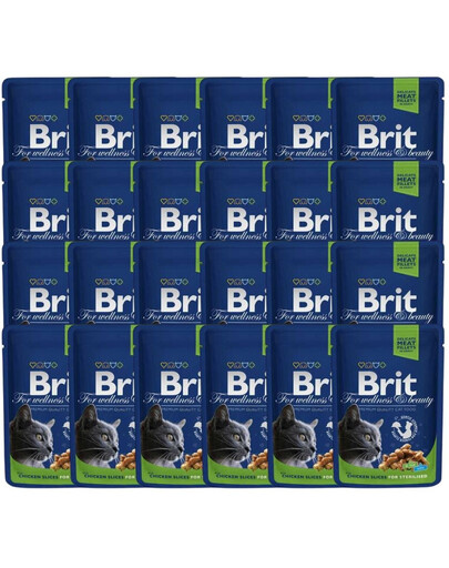 Premium Adult sterilised kurczak dla kastrowanych kotów saszetka 24 x 100 g
