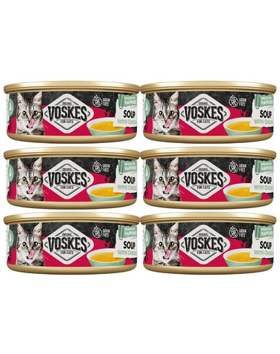 VOSKES Polévka s kuřetem 6x50 g polévka s kuřetem pro kočky