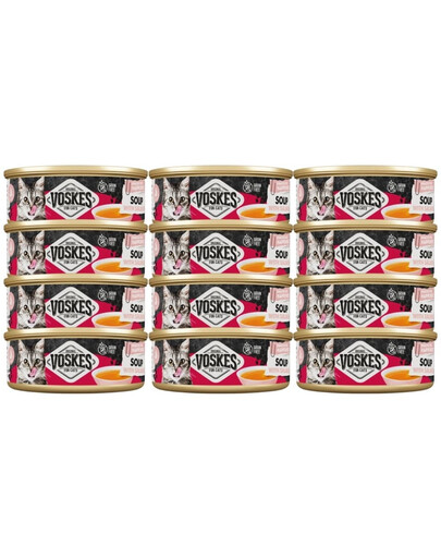 VOSKES Soup with Salmon 12x50 g polévka s lososem pro kočky