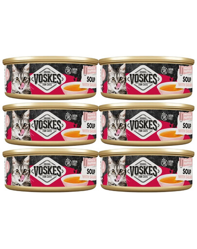 VOSKES Polévka s lososem 6x50 g polévka s lososem pro kočky