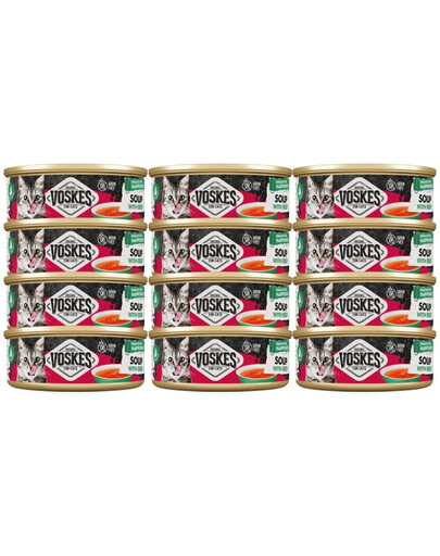 VOSKES Soup with Beef 12x50 g polévka s hovězím masem pro kočky