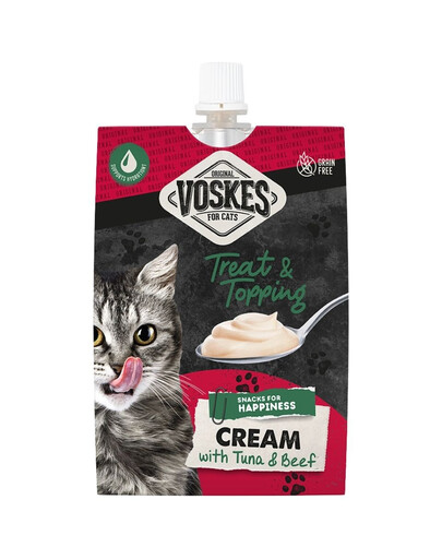 VOSKES Cream with Tuna and Beef 90 g krém s tuňákem a hovězím masem pro kočky