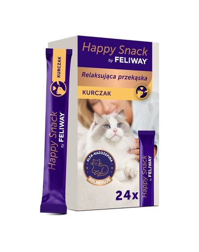 FELIWAY Happy Snack Chicken 24x15 g s kuřetem, relaxační pamlsek pro všechny kočky