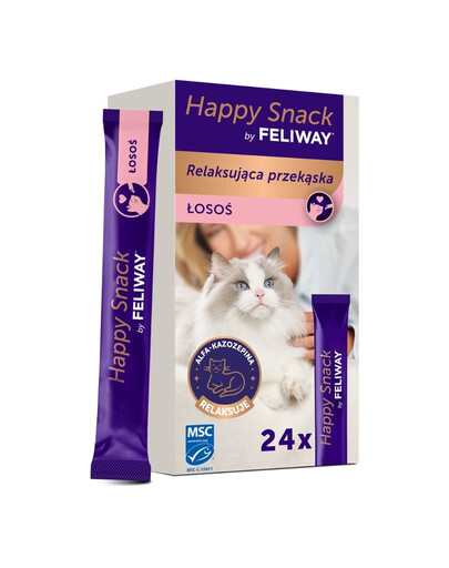 FELIWAY Happy Snack Salmon 24x15 g s lososem, relaxační pamlsek pro všechny kočky