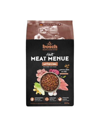 BOSCH Meat Menue Adult s krůtím a kuřecím masem 800 g granule pro psy