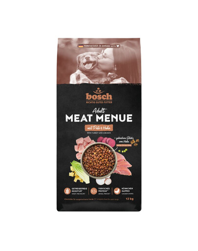 BOSCH Meat Menue Adult s krůtím a kuřecím masem 12 kg granule pro psy