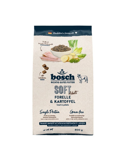 BOSCH HPC Soft Adult 800g Pstruh a brambory Monoproteinové krmivo pro psy