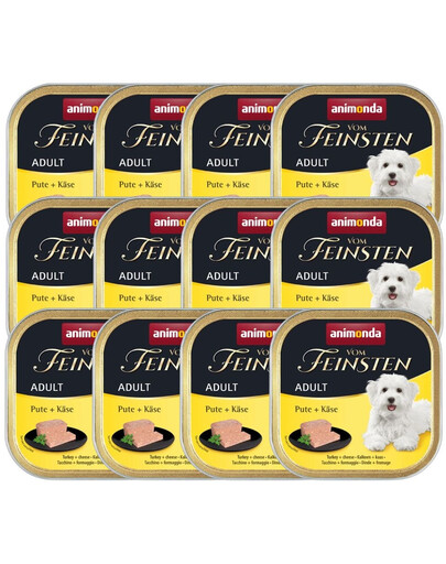 ANIMONDA Vom Feinsten Adult Paštika z krůty a sýra 12x150g pro psy