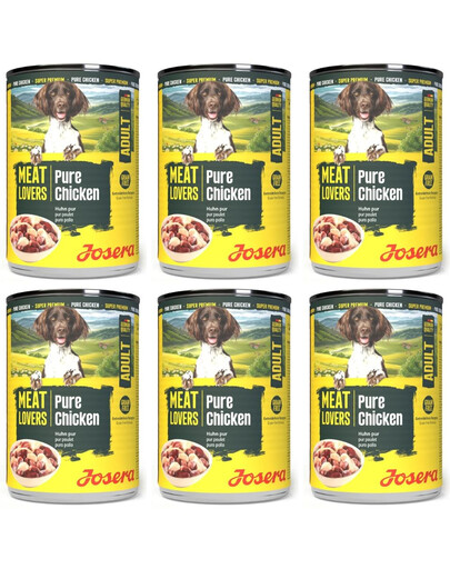 JOSERA Meat Lovers Pure Chicken 6x400 g kuřecí konzervy pro psy