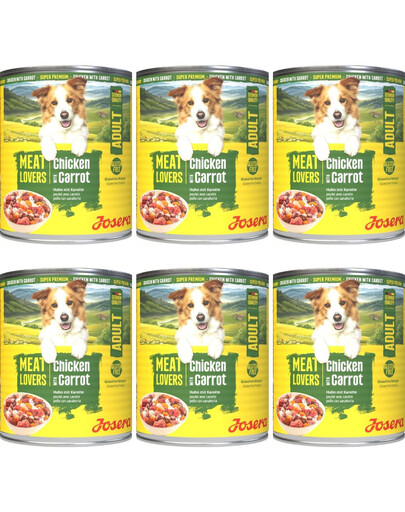JOSERA Meat Lovers Menu Chicken and Carrot 6x800 g kuřecí a mrkev konzervy pro psy