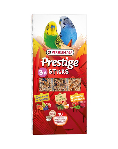 VERSELE-LAGA Prestige Sticks 3 různé tyčinky pro malé papoušky 90 g