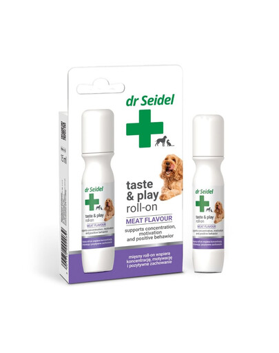 DR SEIDEL Taste and Play Roll-on 15 ml pamlsek pro trénink podporující pozitivní chování psa a kočky