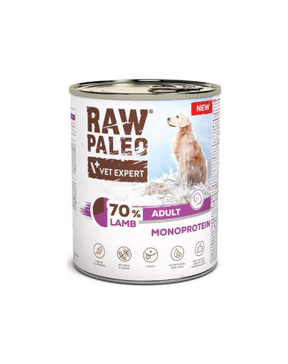 RAW PALEO Monoprotein Lamb Adult 800g jehněčí konzerva pro psy