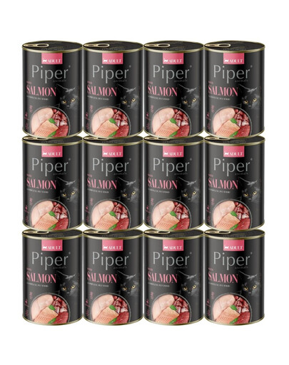 PIPER Animals Salmon 12x400 g s lososem, mokré krmivo pro kočky