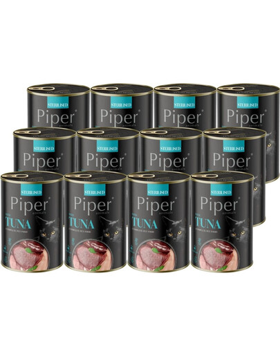 PIPER Animals Sterilised Tuna 12x400 g s tuňákem, mokré krmivo pro sterilizované kočky