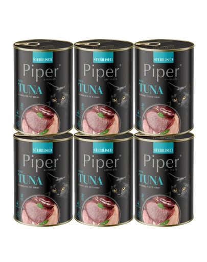 PIPER Animals Sterilised Tuna 6x400 g s tuňákem, konzervy pro sterilizované kočky