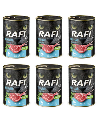 RAFI Cat Adult s jehněčím 6x400 g konzervy pro kastrované kočky