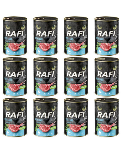 RAFI Cat Adult s jehněčím 12x400 g krmivo pro kočky po sterilizaci