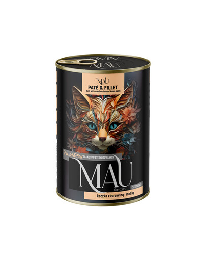 MAU Paštika a Filet Kachna s brusinkami a meduňkou 400 g pro kastrované kočky