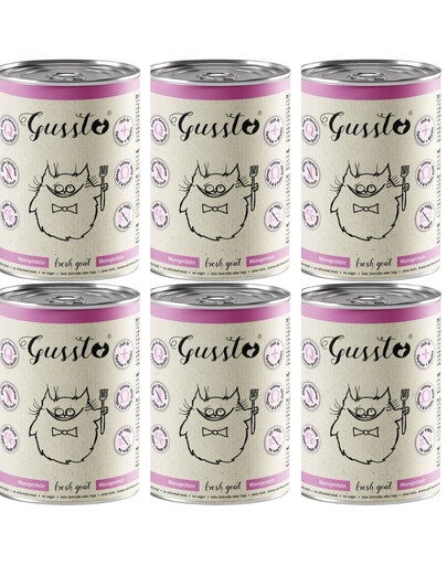 GUSSTO Cat Fresh Goat mokré krmivo pro kočky s kozím masem 6x400g