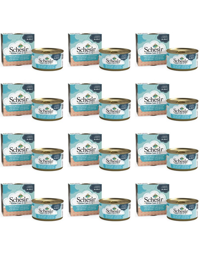 SCHESIR Tuňák s aloe vera pro koťata 12x85g