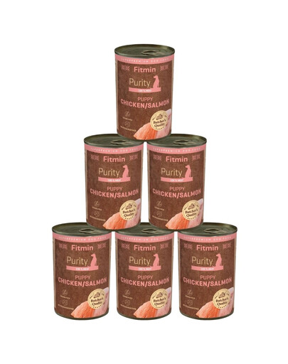 FITMIN Purity Puppy Chicken with Salmon 6x400 g kuřecí s lososem konzervy pro štěňata
