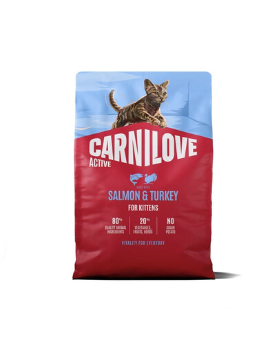 CARNILOVE Active Cat Salmon and Turkey for Kittens 2 kg losos a krůta, pro koťata všech plemen