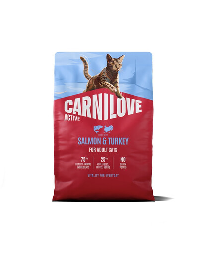 CARNILOVE Active Cat Salmon and Turkey Adult 2 kg losos a krůta, pro všechny dospělé kočky