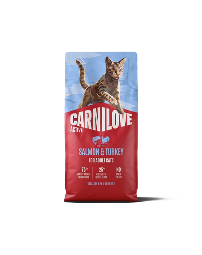 CARNILOVE Active Cat Salmon and Turkey Adult 6 kg losos a krůta, pro všechny dospělé kočky