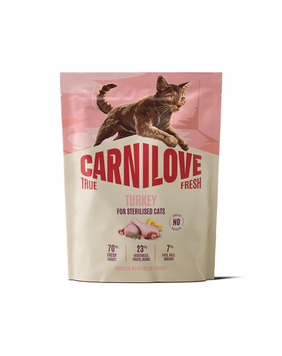 CARNILOVE True Fresh Cat Turkey Sterilised 400 g krůta, pro kastrované kočky
