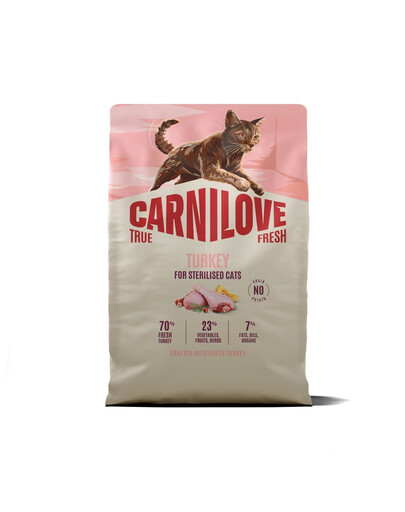 CARNILOVE True Fresh Cat Turkey Sterilised 2 kg krůta, pro kastrované kočky