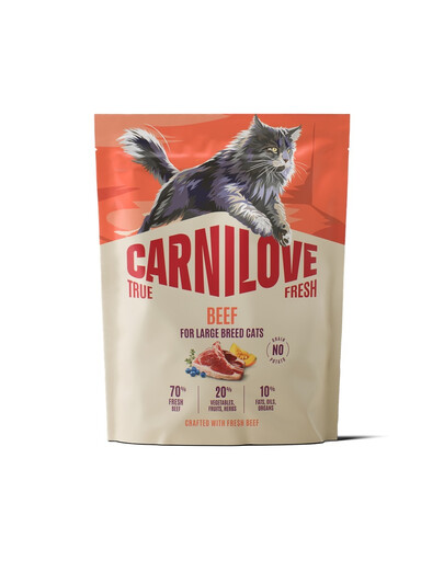 CARNILOVE True Fresh Cat Beef Adult Large 400 g hovězí, pro kočky velkých plemen