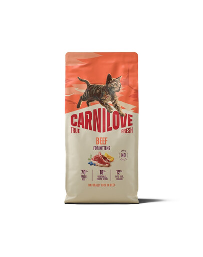 CARNILOVE True Fresh Cat Beef Kittens 6 kg hovězí maso, pro koťata všech plemen