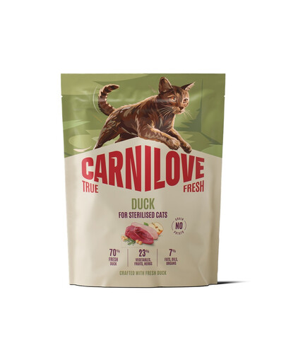 CARNILOVE True Fresh Cat Duck Sterilised 400 g kachna, pro kastrované kočky