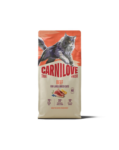 CARNILOVE True Fresh Cat Beef Adult Large 6 kg hovězí, pro kočky velkých plemen