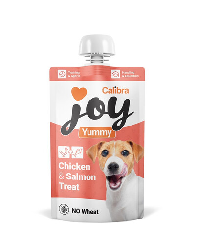 CALIBRA Joy Dog Yummy Chicken and Salmon Treat 100 g kurczak i łosoś, pasta mięsna dla psów