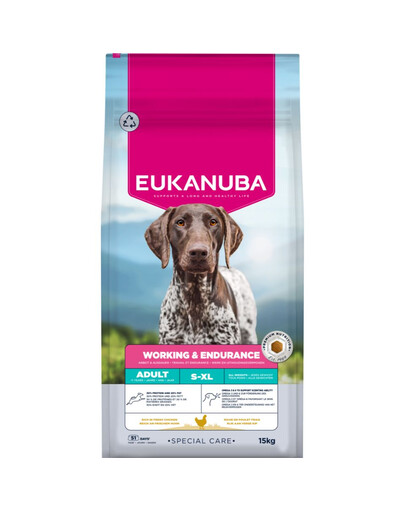 EUKANUBA Special Care Working & Endurance Adult 15 kg krmivo pro aktivní psy