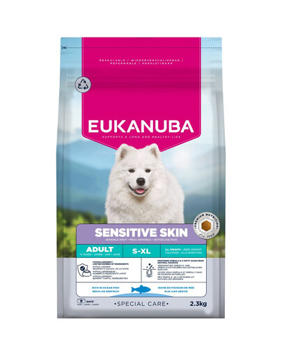 EUKANUBA Special Care Adult Sensitive Skin 2,3 kg krmivo pro dospělé psy s citlivou pokožkou