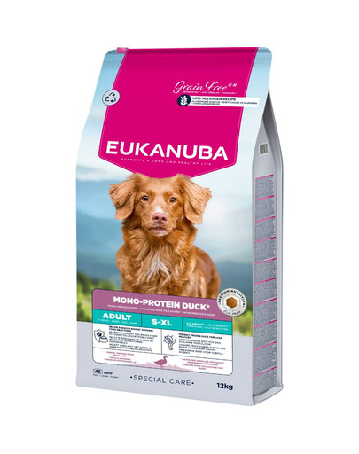EUKANUBA Special Care Adult Mono-Protein Duck 12 kg granule pro dospělé psy s čerstvě mraženou kachnou