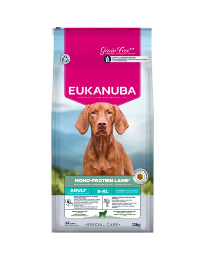 EUKANUBA Special Care Adult Mono-Protein Lamb 12 kg krmivo pro dospělé psy, bohaté na čerstvě mraženou jehněčinu