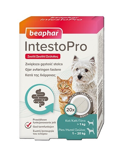 BEAPHAR IntestoPro správné fungování střev 20 tablet pro psy (do 20kg) a kočky