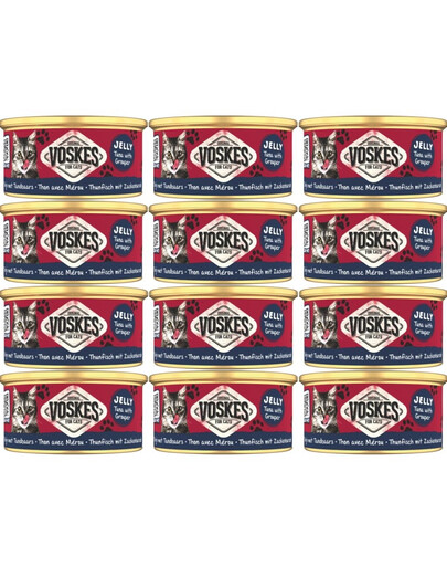 VOSKES Želé tuňák s kanicí 12x85 g 100% tuňák s kanicí v želé, doplňkové krmivo pro kočky