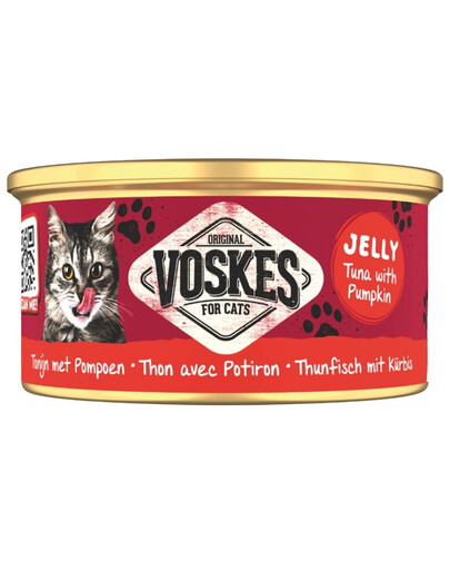 VOSKES Jelly Tuna with Pumpkin 85 g tuňák s dýní v želé, doplňkové krmivo pro kočky