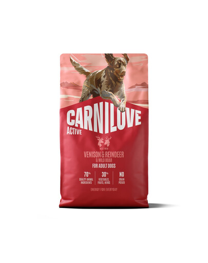 CARNILOVE Active Dog Venison and Reindeer Adult 4 kg zvěřina, sob a divočák, pro dospělé psy